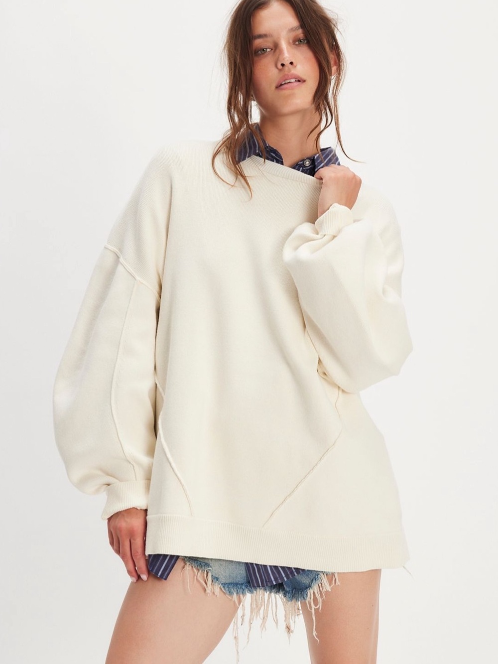 We The Free Zedd Tunic Oversized Pullover Sweater